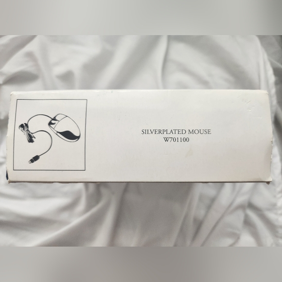 New Wallace Silversmiths Silverplated Computer Mouse w/Blue Velvet Storage Box - Picture 2 of 10